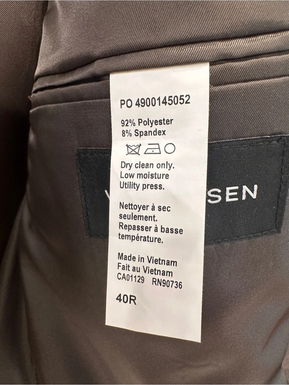 NWT Van Heusen Men's 40R Blazer Faux Suede Comfort Sport Coat Suit $200